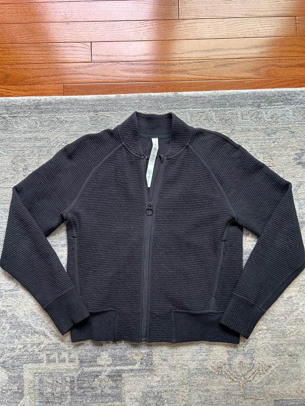 Lululemon On Repeat Full Zip Bomber Jacket Black Size 6